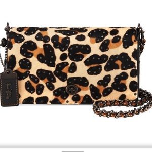 Coach 1941 Haircalf Leopard Dinky Crossbody Bag